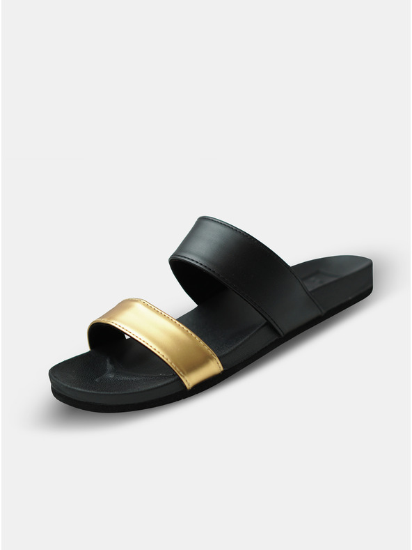 Sam 73 Damen-Pantoffeln in Gold-Schwarz SAM 73