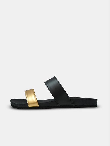 Sam 73 Damen-Pantoffeln in Gold-Schwarz SAM 73