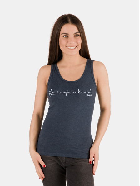 Sam 73 Dunkelblau Damen-Top mit Aufdruck SAM 73