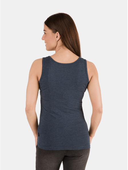 Sam 73 Dunkelblau Damen-Top mit Aufdruck SAM 73