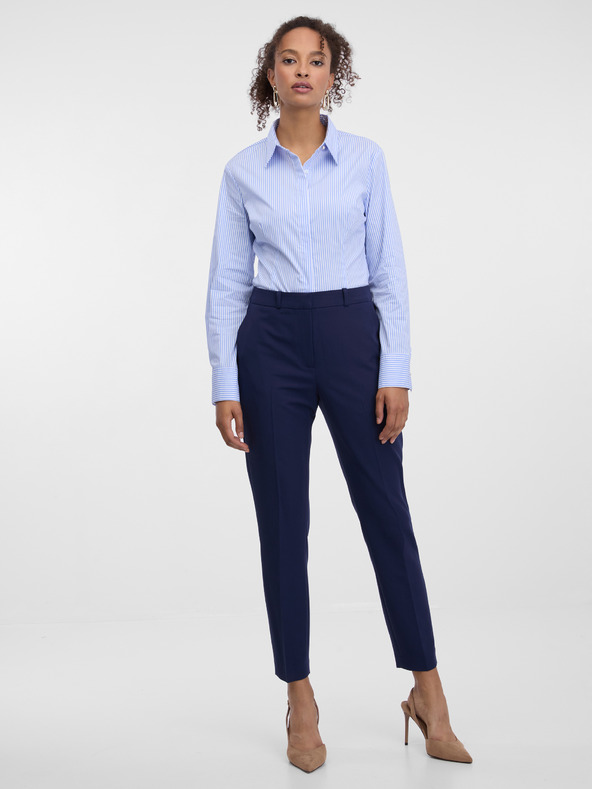 Orsay Hellblaue gestreifte Damenbluse ORSAY