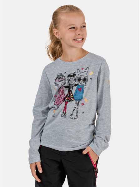 Sam 73 Graues Mädchen-T-Shirt mit Aufdruck SAM 73 Camilla