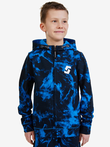 Sam 73 Blaue gemusterte Jungen-Sweatjacke SAM 73 Jason