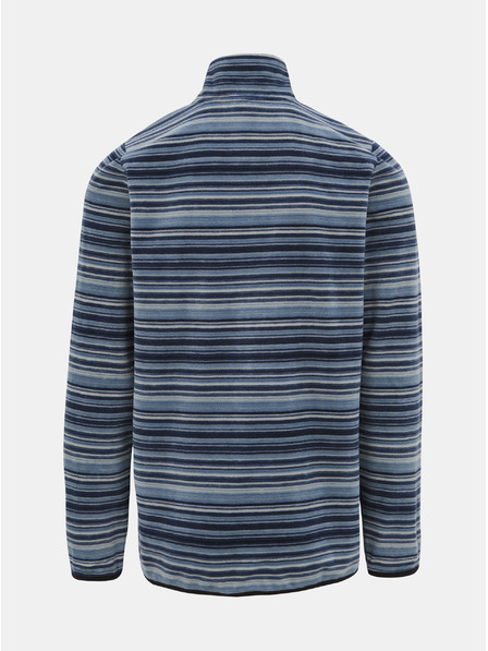 Sam 73 Blaue gestreifte Herren-Fleece-Sweatjacke SAM 73