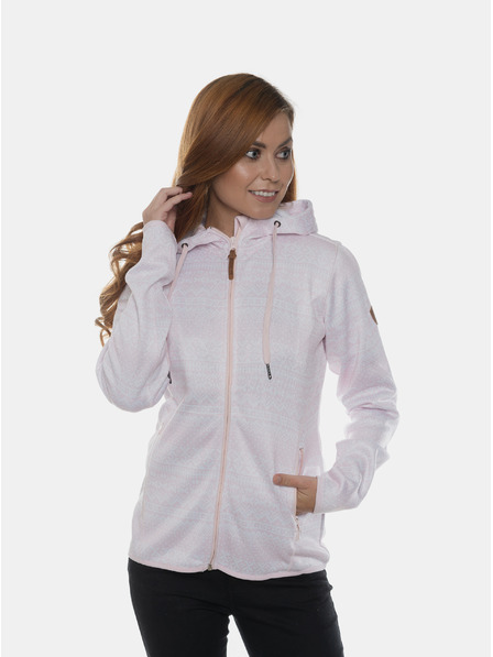 Sam 73 Rosa-weiße gemusterte Damen-Sweatjacke SAM 73 Minga