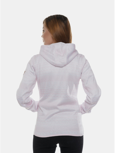 Sam 73 Rosa-weiße gemusterte Damen-Sweatjacke SAM 73 Minga