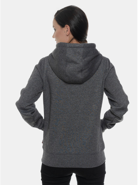 Sam 73 Dunkelgraue Damen Hoodie mit Aufdruck SAM 73
