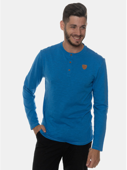 Sam 73 Blaues Herren T-Shirt mit Knöpfen SAM 73