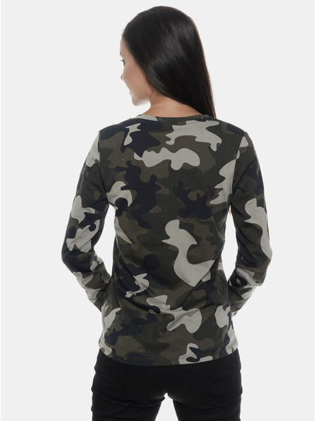 Sam 73 Khaki Damen Camouflage T-Shirt SAM 73