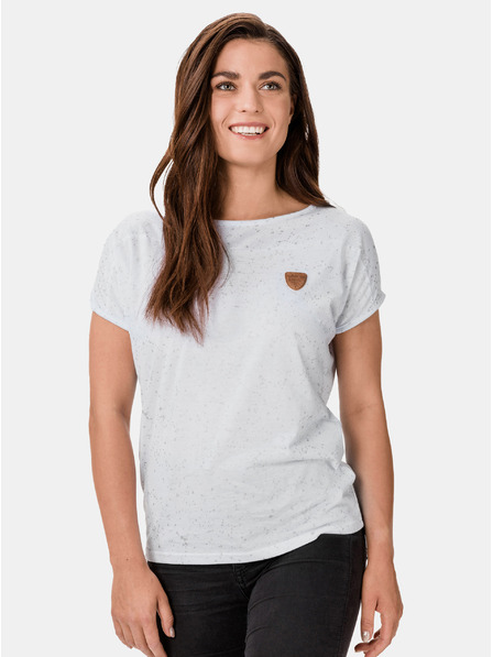 Sam 73 Weißes gemustertes Damen T-Shirt SAM 73 Tracey