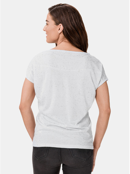 Sam 73 Weißes gemustertes Damen T-Shirt SAM 73 Tracey