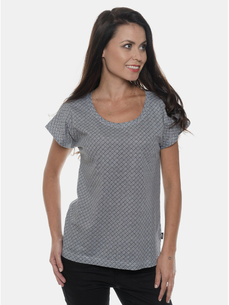 Sam 73 Graues gemustertes Damen T-Shirt SAM 73