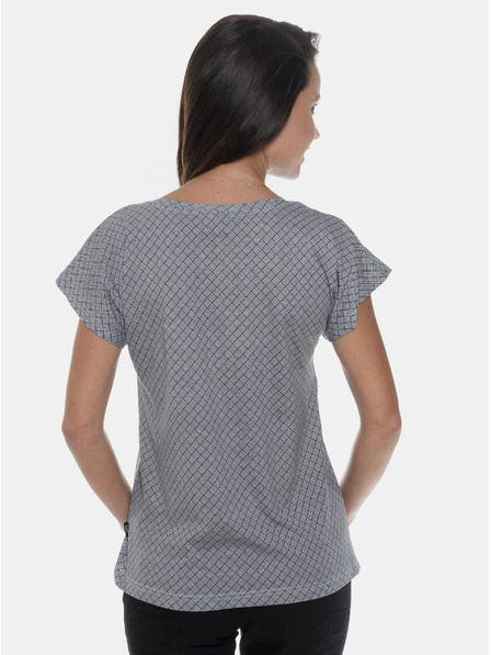 Sam 73 Graues gemustertes Damen T-Shirt SAM 73