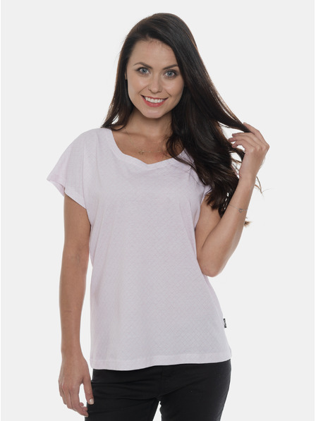 Sam 73 Hellrosa gemustertes Damen T-Shirt SAM 73