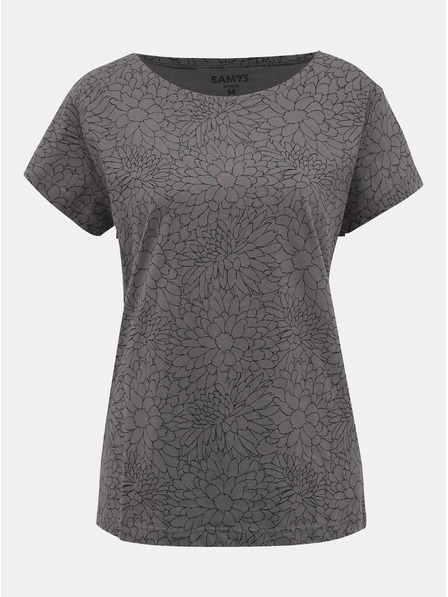 Sam 73 Graues Damen Blumen T-Shirt SAM 73