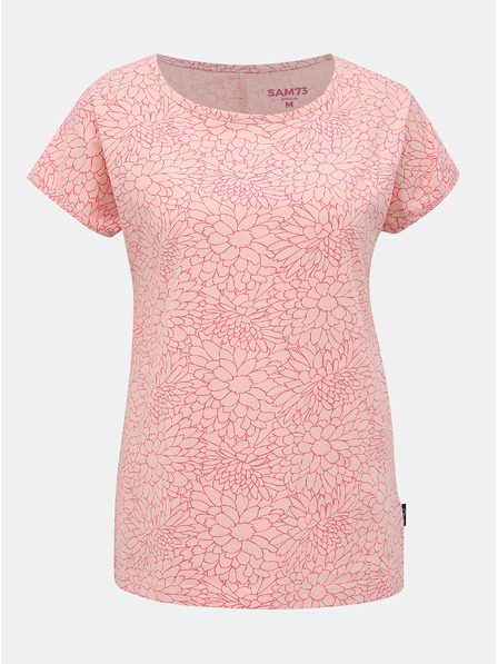 Sam 73 Rosa Damen Blumen T-Shirt SAM 73