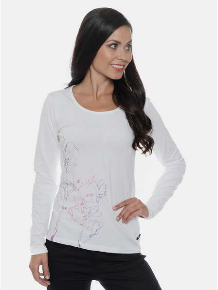Sam 73 Weißes bedrucktes Damen-T-Shirt SAM 73