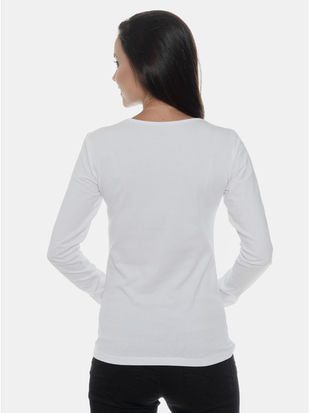 Sam 73 Weißes bedrucktes Damen-T-Shirt SAM 73