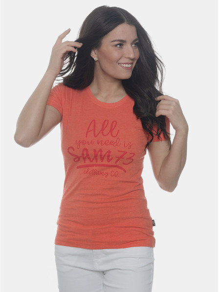 Sam 73 Orangefarbenes Damen T-Shirt SAM 73