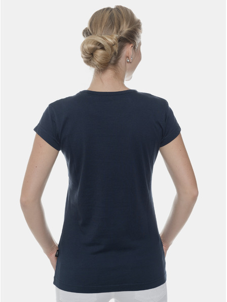 Sam 73 Dunkelblaues bedrucktes T-Shirt für Frauen SAM 73