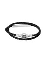 Timberland Herren schwarzes Leder Doppelarmband Timberland
