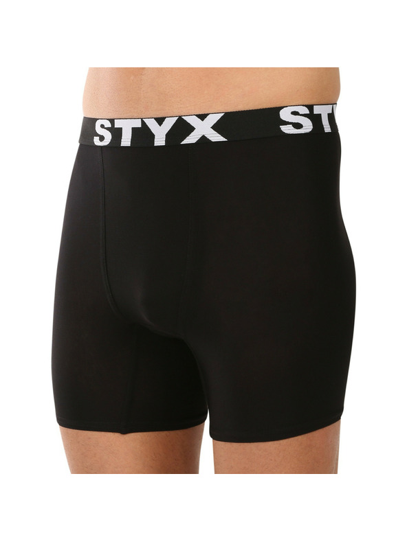Styx Herren Boxershorts Styx lang Sportgummi schwarz