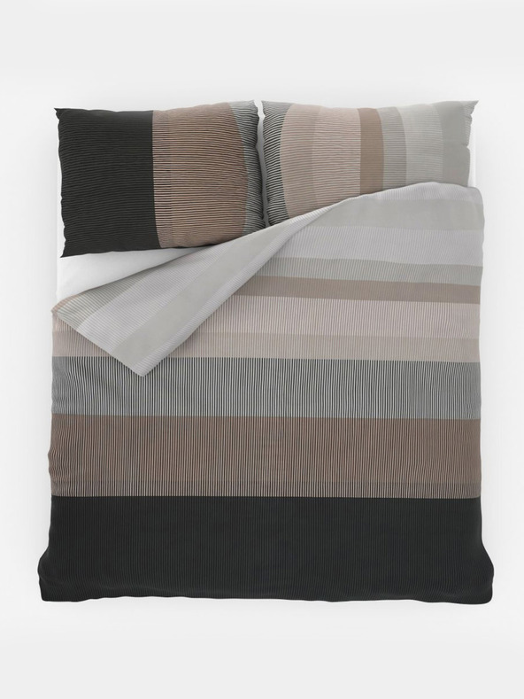 Kvalitex Französische Baumwoll-Bettwäsche DELUX 200x200, 70x90cm NEPTUNE braun