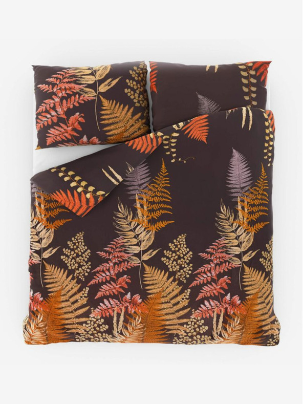 Kvalitex Satin French Bedding Luxury Collection 1+2, 200x200, 70x90cm Fern brown Kvalitex