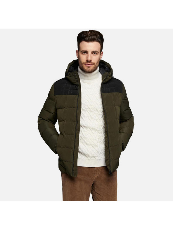 Geox Dunkelgrüne Herren-Jacke Geox Magnete Hoojkt