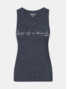 Sam 73 Dunkelblau Damen-Top mit Aufdruck SAM 73
