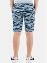 Sam 73 Blaue gemusterte Jungen-Shorts SAM 73