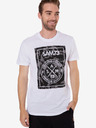 Sam 73 Weißes bedrucktes Herren-T-Shirt SAM 73