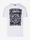 Sam 73 Weißes bedrucktes Herren-T-Shirt SAM 73