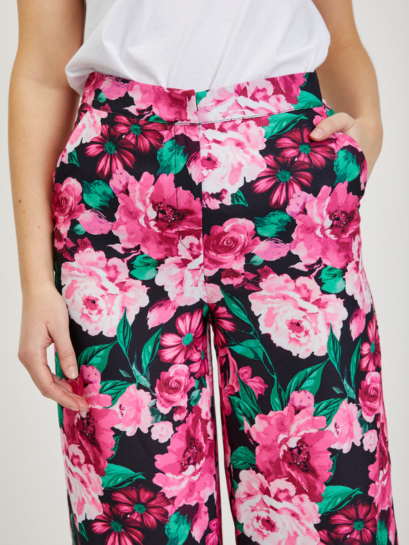 Orsay Rosafarbene Damen Blumenhose ORSAY