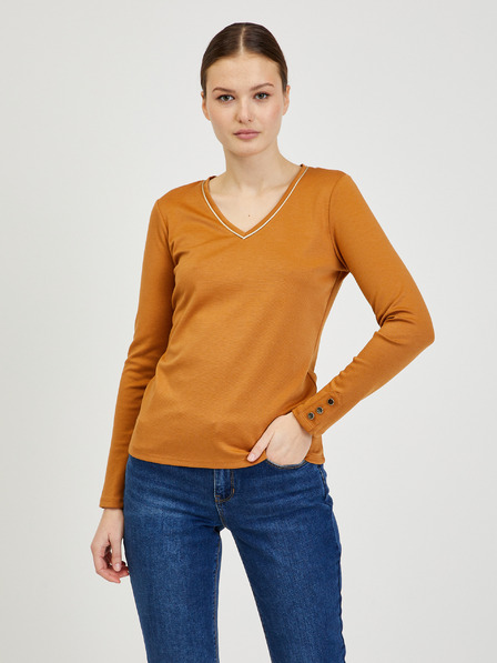 Orsay Braunes langärmeliges Damen-T-Shirt ORSAY