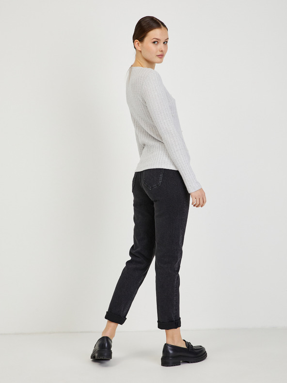 Orsay Hellgrauer Damen Rippenpullover ORSAY