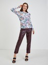 Orsay Hellgraues Damen T-Shirt mit Blumenmuster ORSAY