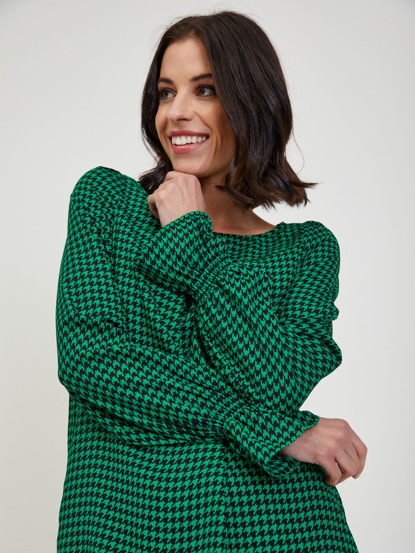 Orsay Grüne gemusterte Damenbluse ORSAY