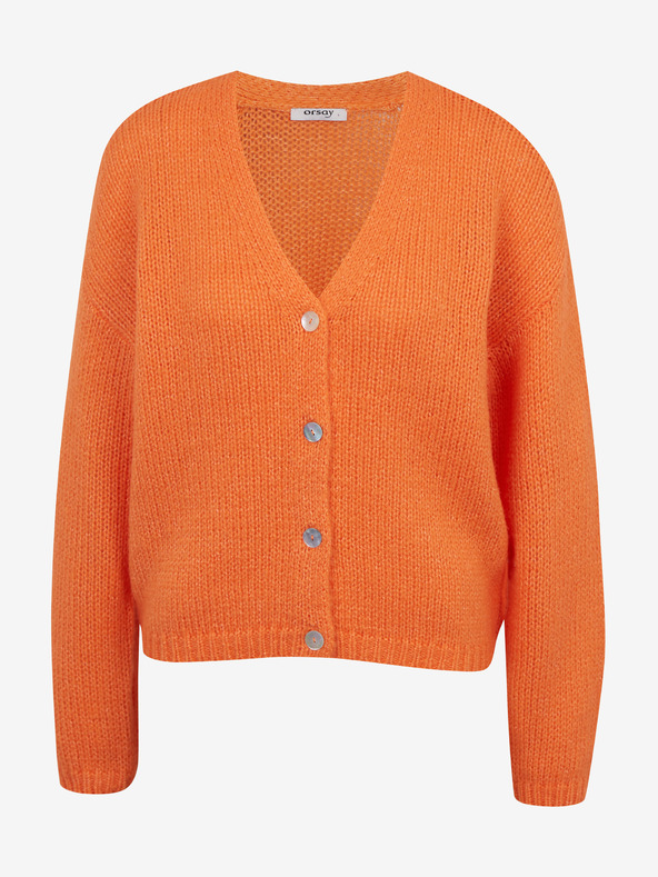 Orsay Orangefarbene Damen-Strickjacke ORSAY