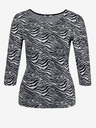 Orsay Weißes und schwarzes gemustertes Damen-T-Shirt ORSAY