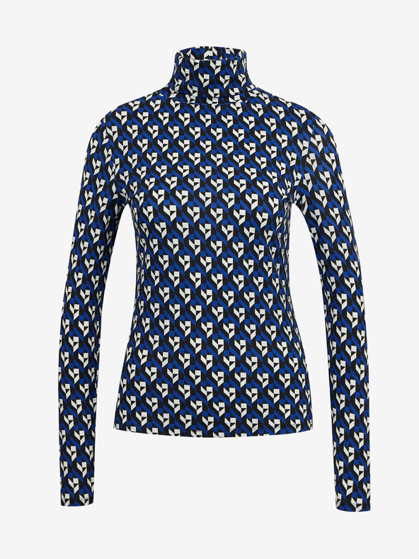 Orsay Blauer gemusterter Damen-Rollkragenpullover ORSAY