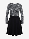 Orsay Weißes und schwarzes gemustertes Damenkleid ORSAY