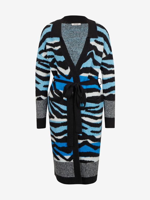 Orsay Blau-schwarz gemusterte Damen Strickjacke ORSAY