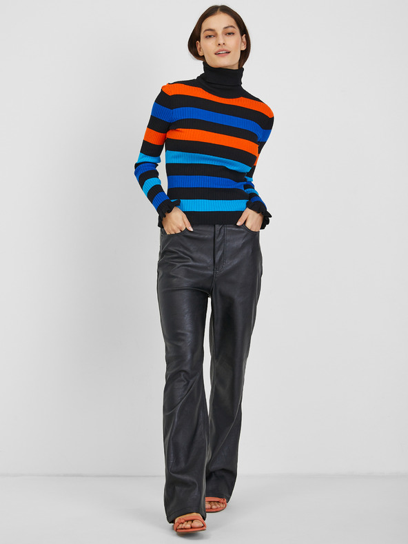 Orsay Orange und blau gestreifte Damen-Strickjacke ORSAY