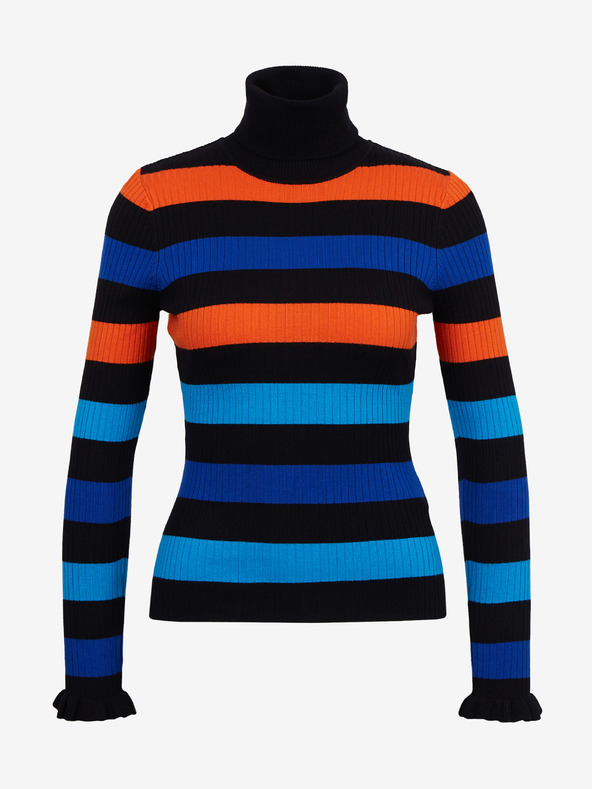 Orsay Orange und blau gestreifte Damen-Strickjacke ORSAY