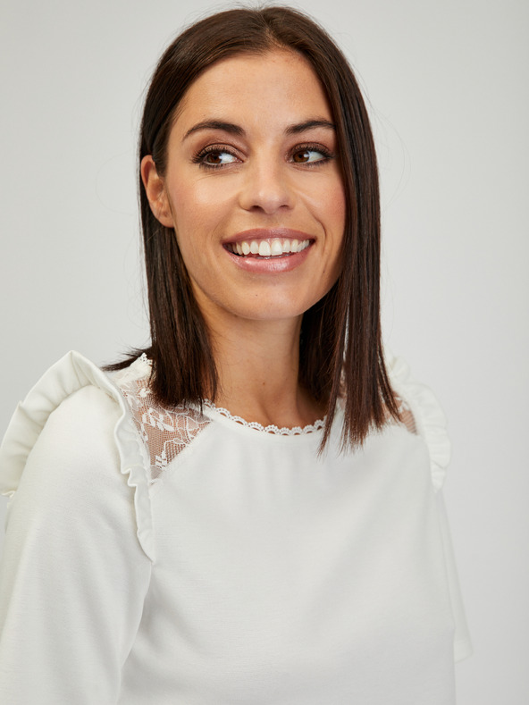 Orsay Weißes Damenshirt mit Rückenschlitz ORSAY