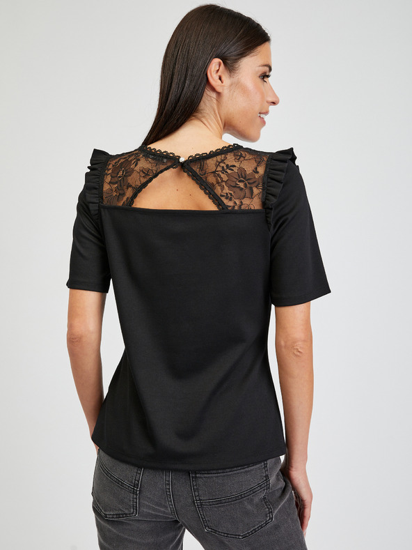 Orsay Schwarzes Damenhemd mit Rückenschlitz ORSAY