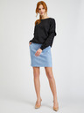 Orsay Hellblauer Damenrock Wildleder ORSAY