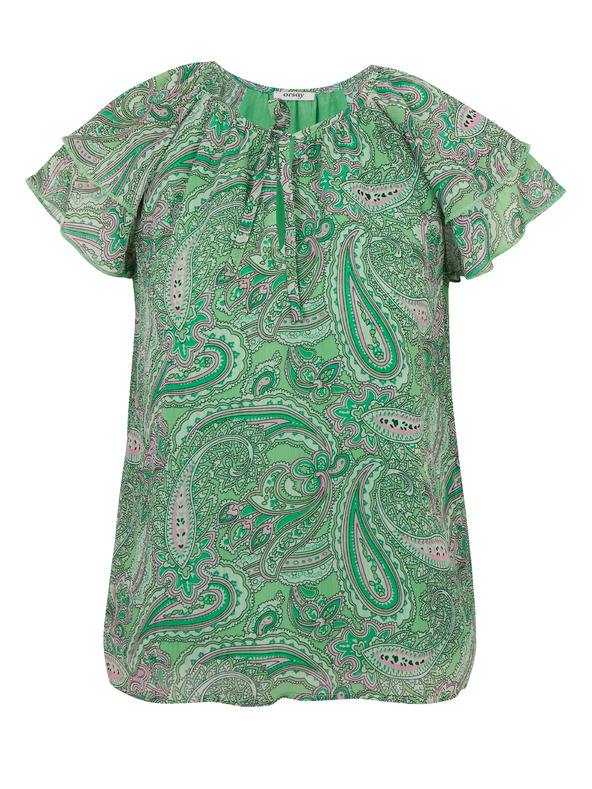 Orsay Grüne gemusterte Damenbluse ORSAY