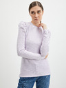 Orsay Hellvioletter leichter Damen Pullover mit Karomuster ORSAY